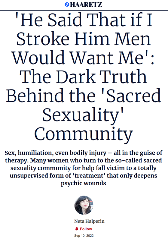 Haaretz article screenshot